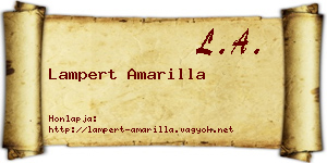 Lampert Amarilla névjegykártya